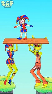 2M views · 10K reactions | Will Zombie Jax x pomni choose to save baby or chasing the love Challenge Funny Cartoon #reels #animation #shorts #cartoons | Toon Challengers | Facebook