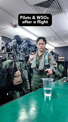 One glass of water. Multiple interpretations across the airbase. #thersaf