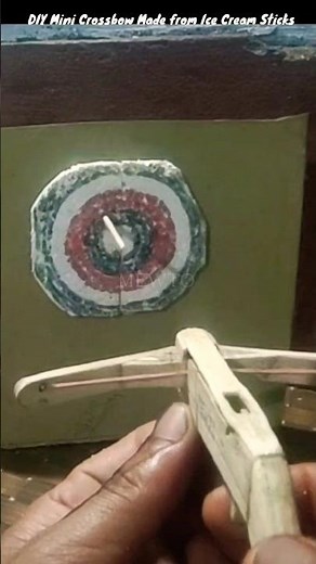 DIY Mini Crossbow Made from Ice Cream Sticks – Powerful & Easy Build!" #DIY #MiniCrossbow #handmade