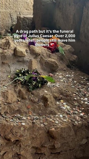 The funeral pyre of Julius Caesar