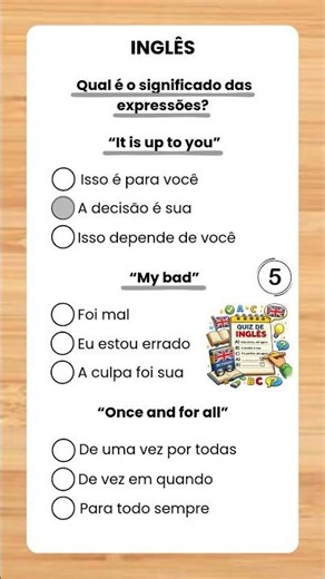 Quiz Inglês