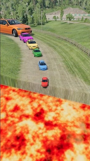Mixed Color Small to Giant vs Unfinished Road – BeamNG.drive #beamngdrive #automobile #usa #beamng