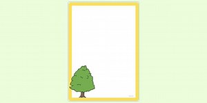 Simple Blank Big Tree Page Border