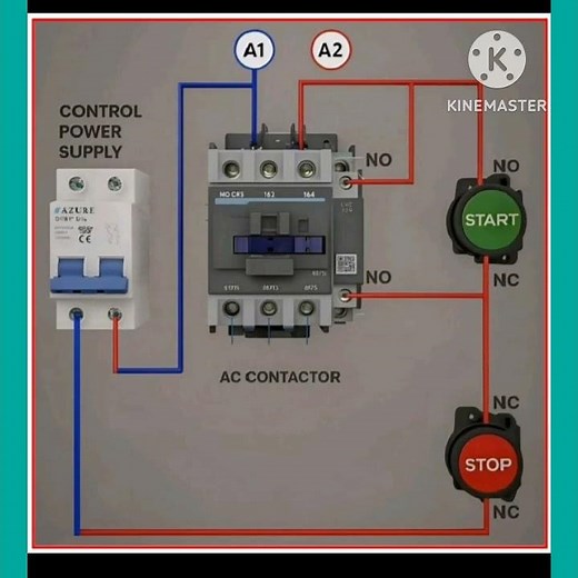 Contactor Holding Wiring - Simplified Concept
