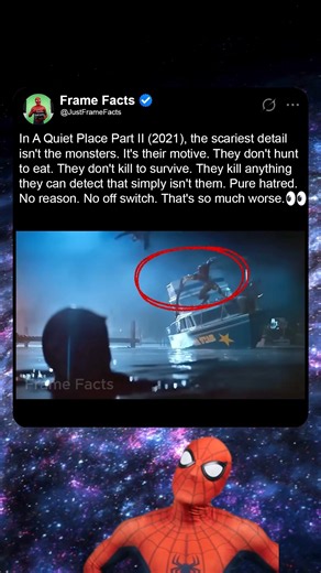 In A Quiet Place Part II (2021) , The aliens don't kill for food😨