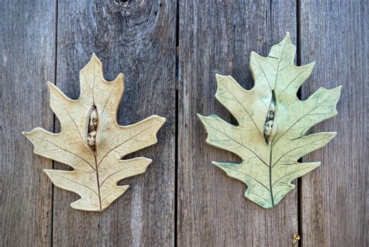 Double Spirit Leaf Plaque - Etsy