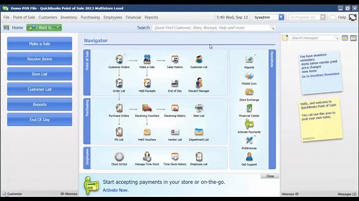 QuickBooks POS - Practice Mode