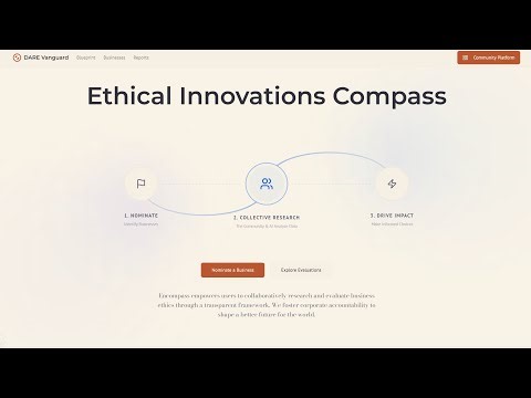Encompass (demo - v1) - Your Ethical Innovations Compass - where societal opinions shape economies