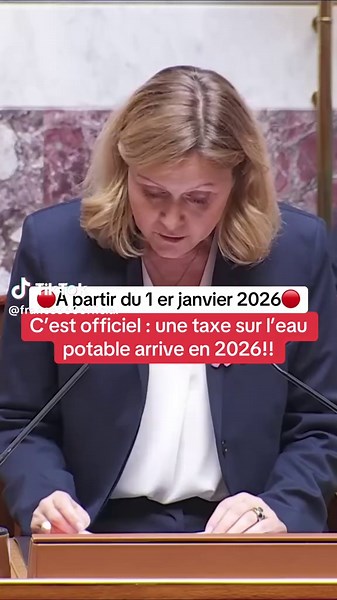 C’est officiel : une taxe sur l’eau potable arrive en 2026!! #loi #actu #argent #eau #gouvernement