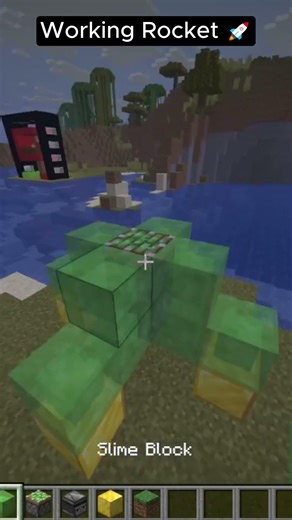 Minecraft Working Rocket🚀 Shorts