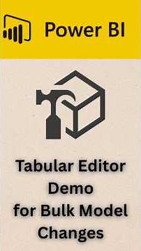 Tabular Editor Demo - Power BI #shorts #powerbi #tabulareditor