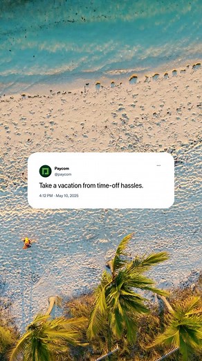 Wish you could take a permanent vacation from dealing with time-off requests? Automate time-off requests with Paycom to keep your team happy and your calendar clear. Link in bio. | Paycom