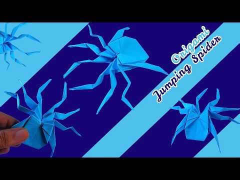 Origami Jumping Spider 🕷️ | How to Make a Paper Spider That Jumps! | Easy DIY Paper Craft #origami
