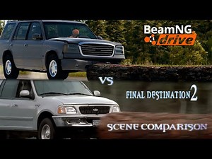 Final Destination 2 in BeamNG Drive Remake | Scene Comparison Side By Side