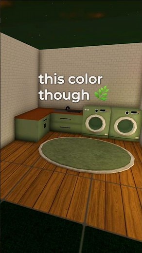 Cozy Sage Laundry Room Build in Bloxburg 🌿 | Would You Pick Sage or White Cabinets?