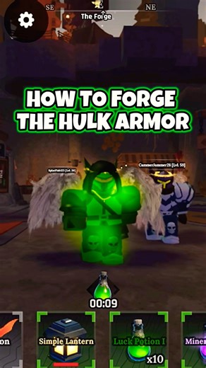 HOW TO FORGE “ THE HULK” ARMOR #theforge #robloxshorts #robloxedit #thehulk #theforgeroblox