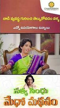 Benefits of Understanding the Nadi System | Sathya Sindhu Medho Madhanam