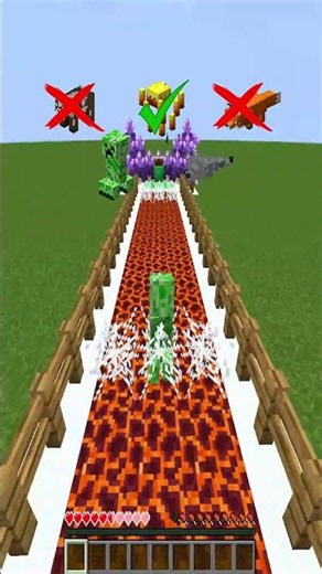 Which Mob Can Cross The Magma Track? 😱🔥 #minecraft #shorts #fyp