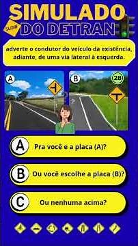 Simulado de perguntas e respostas sobre legislação de trânsito simulado Detran. #detran #quiz #dica