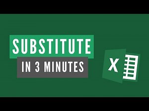 How to use the SUBSTITUTE function in Excel – 3 Minute Tutorial