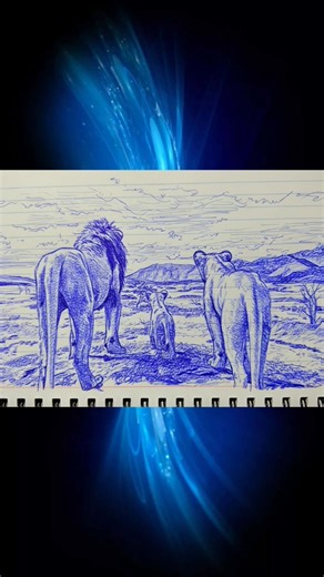 #mufasa the lion king drawing 😎😎 l pen drawing l #lionking #hollywood #movie #painting