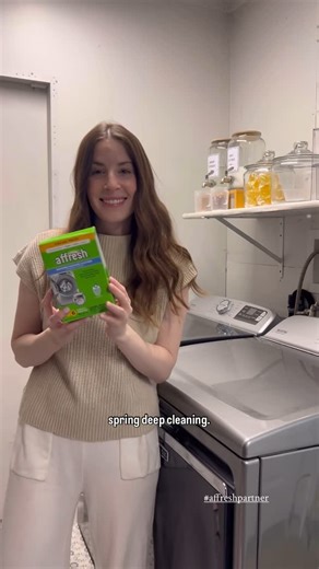 Katie🎀 on Instagram: "#affreshpartner Spring clean with me! I start off by using my @affreshappliancecare washing machine cleaner to deep clean the inside of my washing machine so it can run its best and keep every load fresh and clean. I also tackled the kitchen in the time the washing machine cycle took - it was that easy! The house feels so much cleaner already 🫧 🧼 🧺 Visit the link in bio to shop now!"
