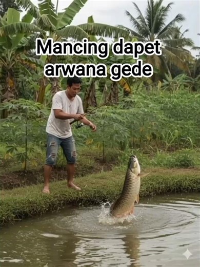 mancing ikan di kolam dapet arwana gede #mancing #mancingmania #ikan #arwana