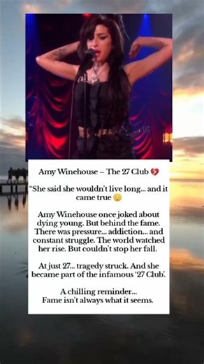 Amy Winehouse – The 27 Club 💔 #usa #trending #viral #realstory #hollywood