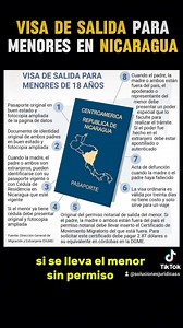 Todo lo que necesitas saber sobre el trámite de VISA DE SALIDA PARA MENORES EN #NICARAGUA CONSULTAS: 8839 2485 | Soluciones Jurídicas Nicaragua