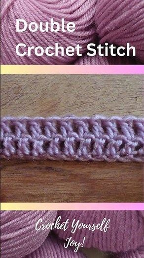 🌸 Double Crochet Stitch (dc) 🧶 | Calm & Easy Tutorial for Beginners 🌿💗