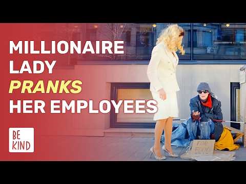 Millionaire does tricky tests on her employees | ‪@BeKind.official‬