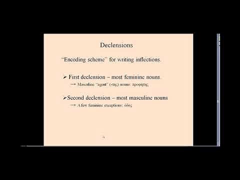 Nouns Introduction: Inflection and Declension