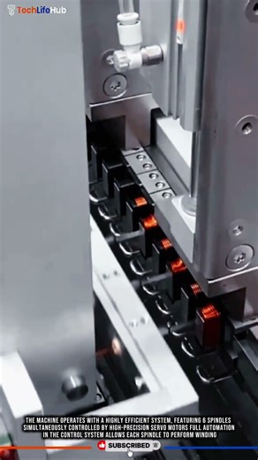 Innovation Wire Winding: 6-Spindle Parallel Work, High Productivity, Precision Coiling #tech