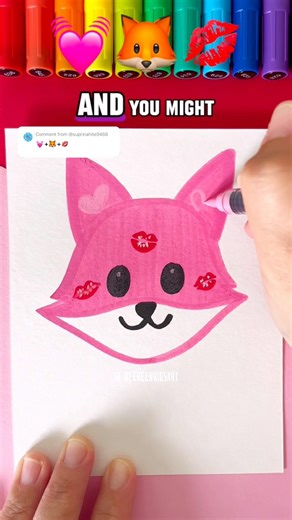 EMOJI MIX 🦊💋💓 | WHAT NEXT? #shorts #shortvideo #emoji #art #drawing #viral #fyp #emojimix #funny
