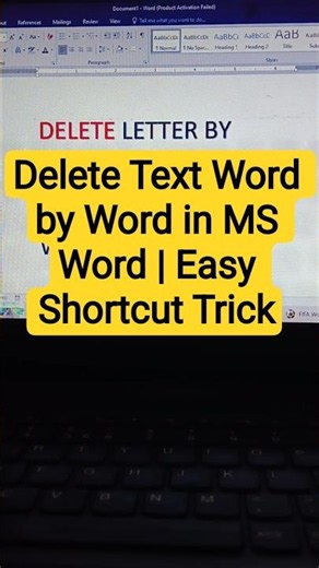 Delete Text Word by Word in MS Word | Easy Shortcut Trick #msword #shorts #tips & #tricks #viral
