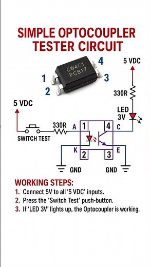 Optocoupler test circuit example