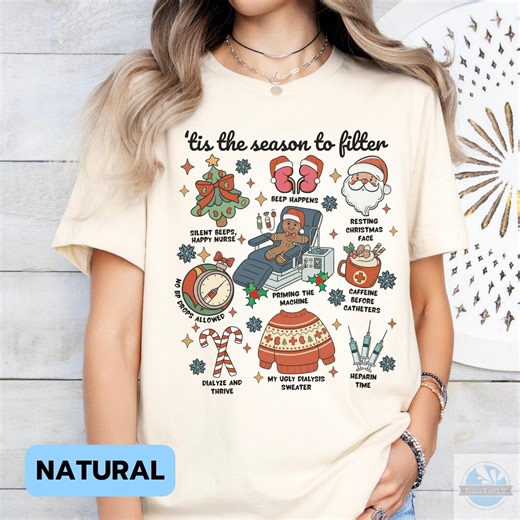 Retro Christmas Dialysis Shirt, Funny Dialysis Nurse Shirt, Kidney Disease Warrior Gift, Dialysis Life Tee, Dialysis Nurse CKD Tech Gift - Etsy