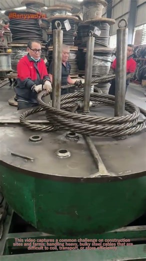 The Smart Way to Handle Heavy Steel Cable! 🌾 | Simple & Powerful Hack