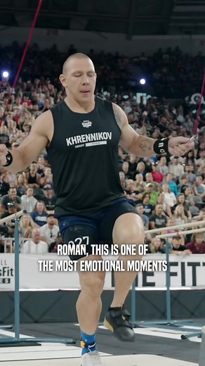 Roman Khrennikov gave us one of the most powerful moments in CrossFit Games history. Khrennikov led for most of the competition before sustaining a left-foot injury on the final day of competition. He still tried to finish to set an example for his son ❤️🥹 #crossfit #crossfitgames #inspiration #romankhrennikov