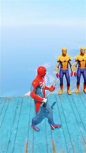 GTA 5 Epic Ragdolls | Spider Man Jump/Fails EP.3758 | GTA 5 Ragdolls Challenge #shorts