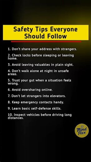 Everyday Safety Tips 🛡️ #safetytips #selfprotection