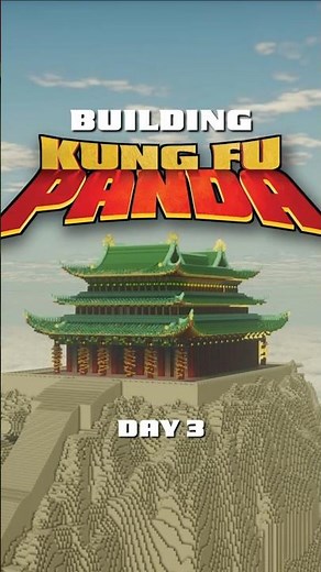 BUILDING KUNG FU PANDA DAY 3 in #minecraft