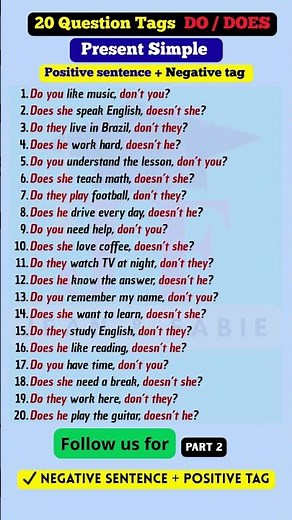Master Question Tags in English FAST! Present Simple Do Does with Real Examples #english
