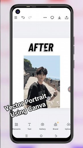 Vector Portrait in Canva Free (Mobile 2025) | Easy Canva Tutorial #Shorts