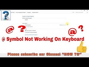 at symbol not working windows 10. (can't type @, underscore not working windows 10 ) || howtobyak