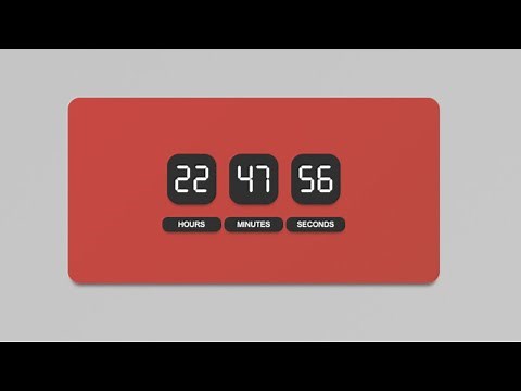 Pure Javascript & CSS Digital Clock With Seven Segment Font Without Plugin