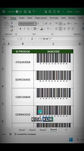 🔴CREATE BARCODE IN EXCEL‼️ #belajarkomputer #tipslaptop #belajarmsword #belajarmsexcel #pemula #fypシ #fyp #laptop #trikandtips #belajarlaptop #fbpro #hapussampahlaptop @sorotan | David Evolution