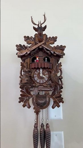Swiss Musical "Before the Hunt" Cuckoo Clock 🦌🎵 Restored & Working!