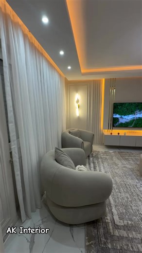 Promotional Video Script for AK INTERIOR Based on your description and the provided images, here's a detailed script for a short promotional video (e.g., for TikTok or Instagram Reels). I've corrected and refined the dialogue for clarity while keeping the original intent in Roman Urdu. The scene incorporates the modern interior room with the chevron-patterned 3D wallpaper from your first image, and imagines the girl from the second image (a young woman in traditional attire) as the presenter. Th