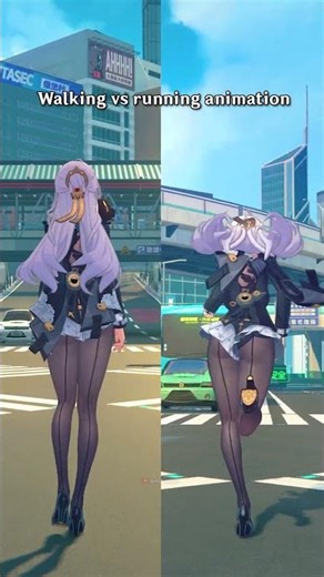 ZZZ walking vs running animation #zenlesszonezero #shorts #zzzero